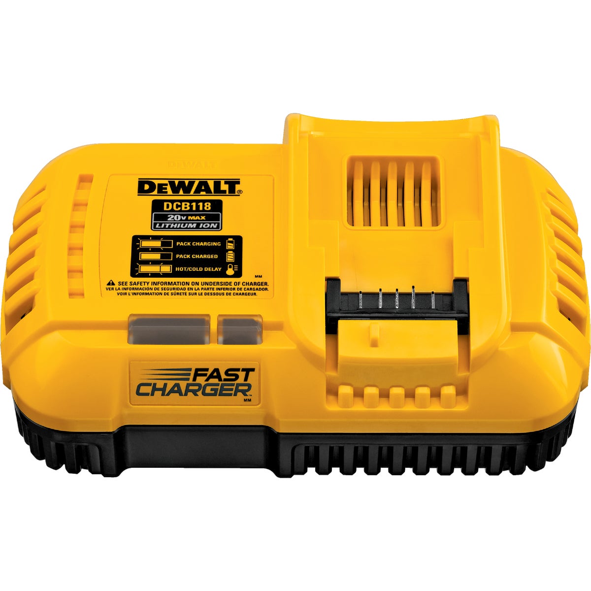 DEWALT 20 Volt MAX and 20 Volt/60 Volt FLEXVOLT Lithium-Ion Fan-Cooled Fast Battery Charger