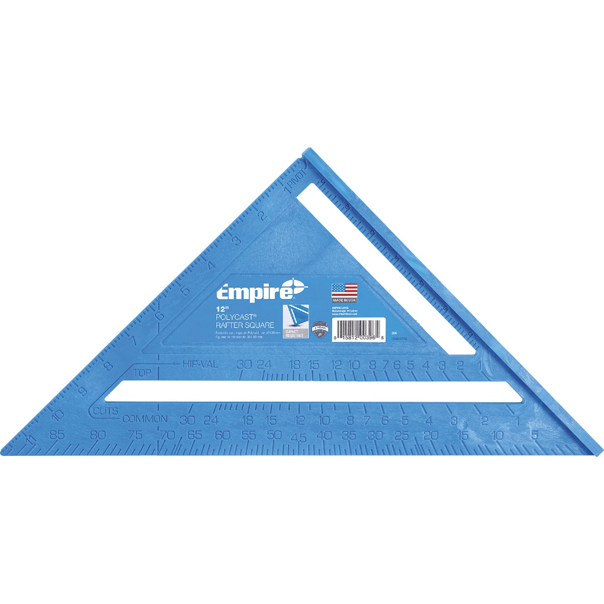 Empire 12 In. Plastic Polysquare Rafter Square