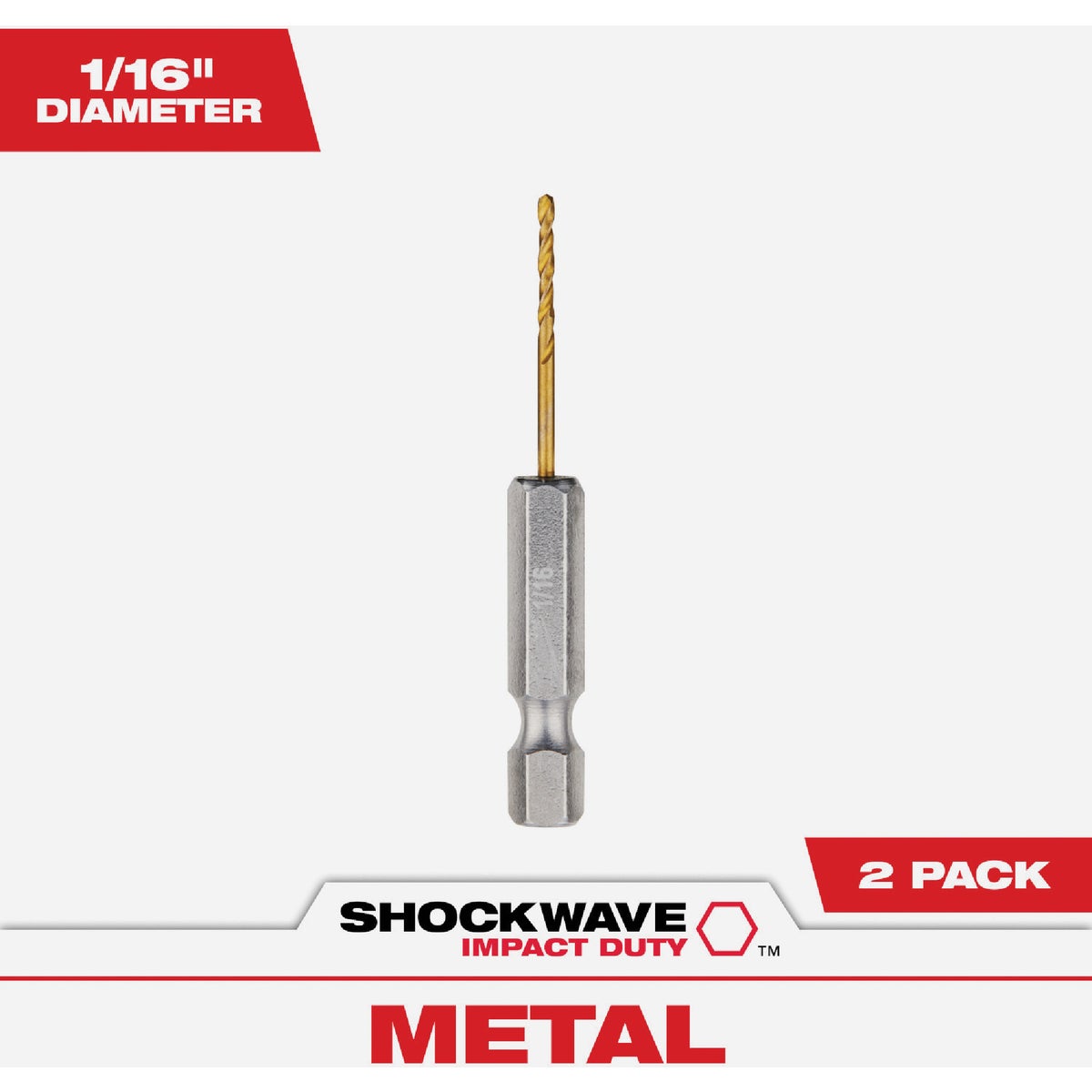 Milwaukee SHOCKWAVE Impact Duty 1/16 In. Titanium Hex Shank Drill Bit