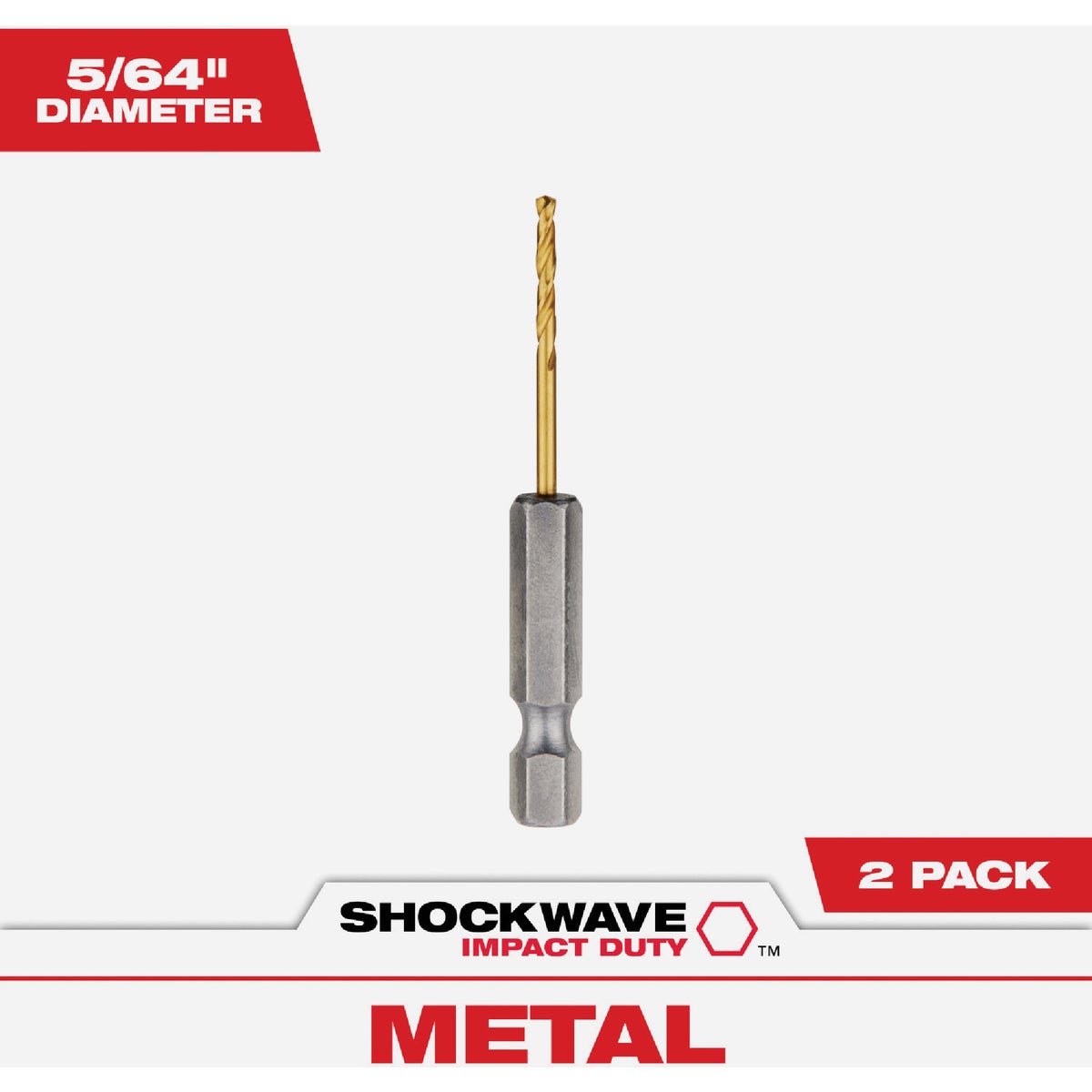 Milwaukee SHOCKWAVE Impact Duty 5/64 In. Titanium Hex Shank Drill Bit