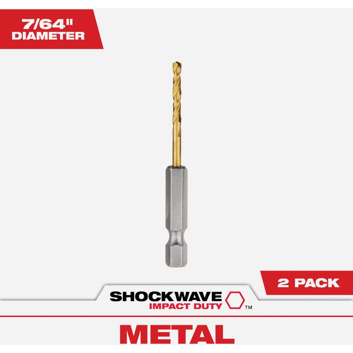 Milwaukee SHOCKWAVE Impact Duty 7/64 In. Titanium Hex Shank Drill Bit