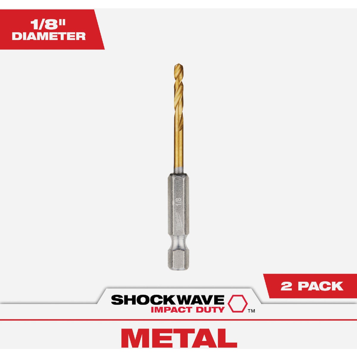 Milwaukee SHOCKWAVE Impact Duty 1/8 In. Titanium Hex Shank Drill Bit