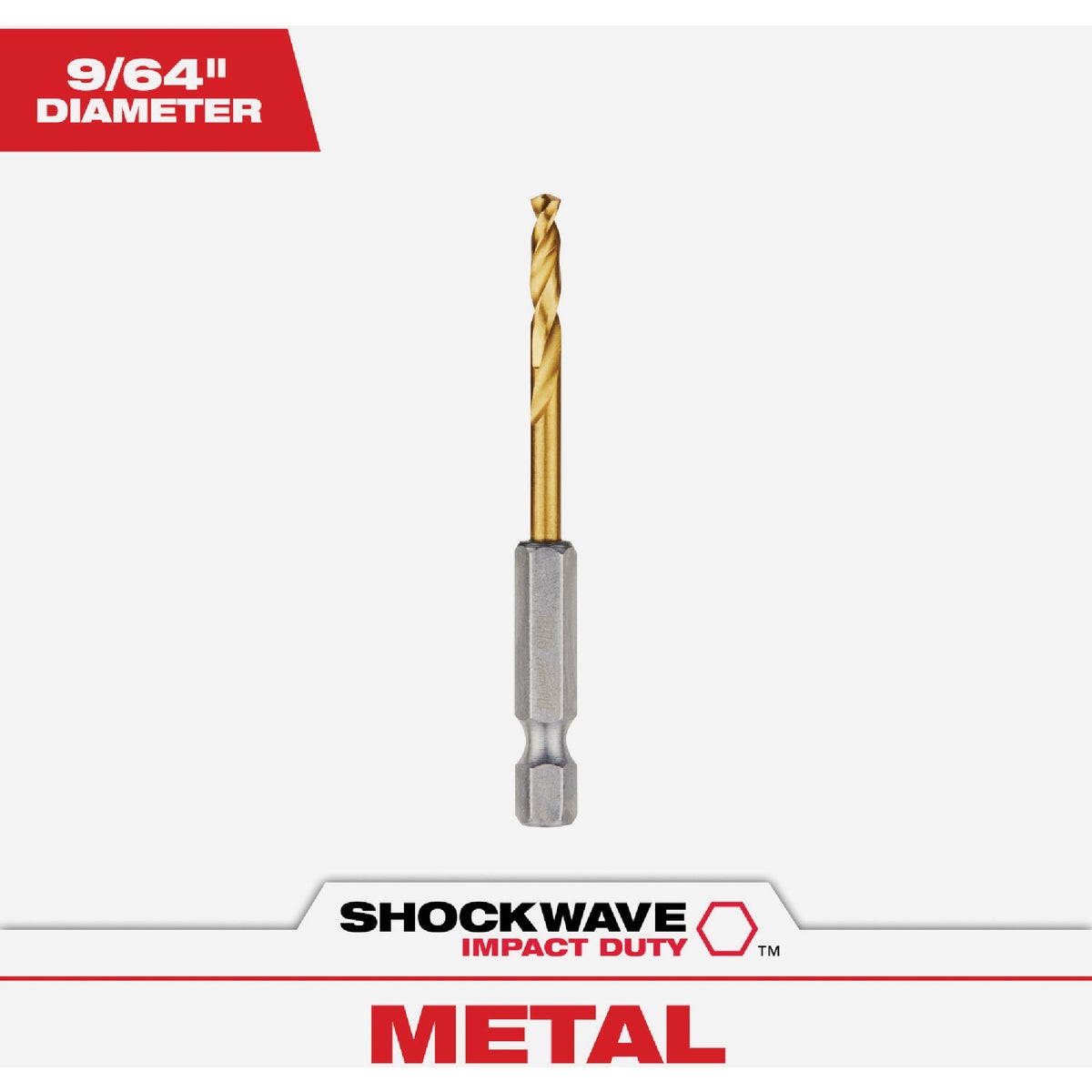 Milwaukee SHOCKWAVE Impact Duty 9/64 In. Titanium Hex Shank Drill Bit