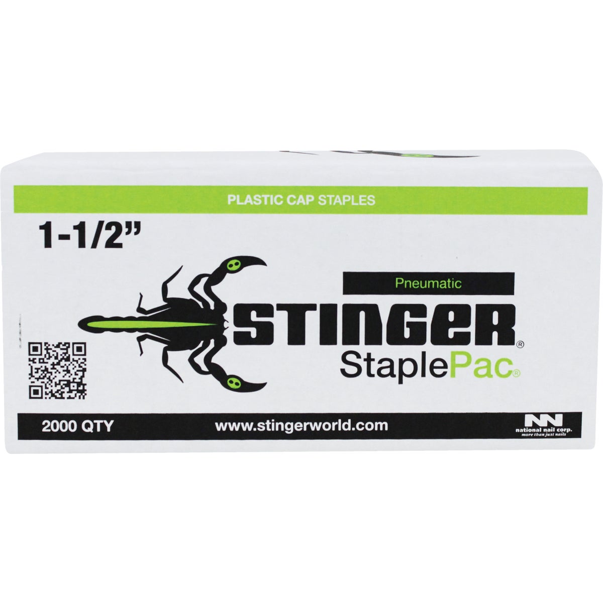 Stinger StaplePac 18-Gauge 7/16 In. x 1-1/2 In. Caps & Staples (2000 Ct.)