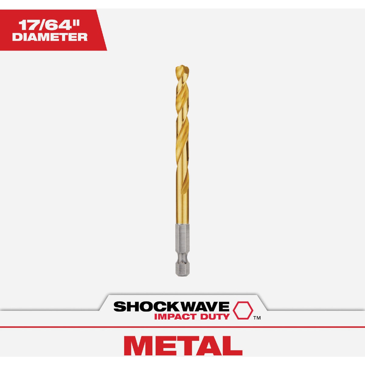 Milwaukee SHOCKWAVE Impact Duty 17/64 In. Titanium Hex Shank Drill Bit