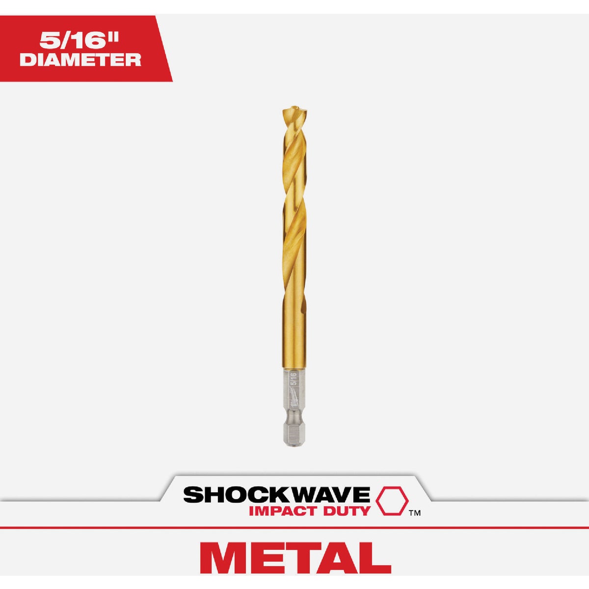 Milwaukee SHOCKWAVE Impact Duty 5/16 In. Titanium Hex Shank Drill Bit