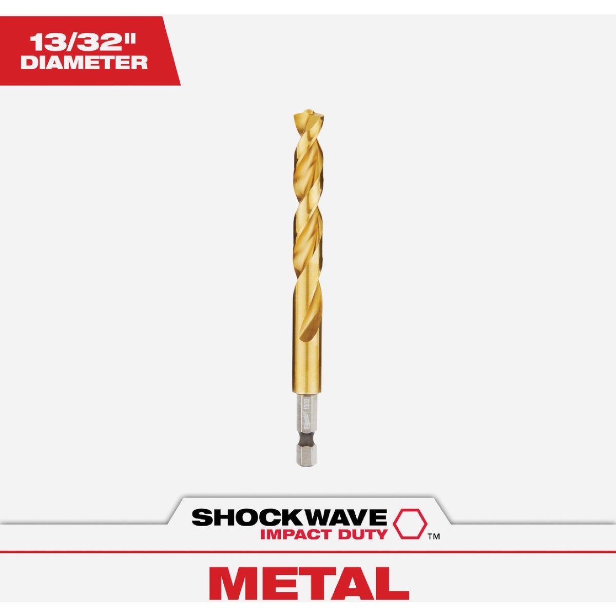 Milwaukee SHOCKWAVE Impact Duty 13/32 In. Titanium Hex Shank Drill Bit