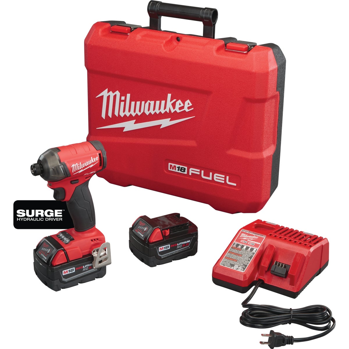 Milwaukee M18 FUEL SURGE 18-Volt Lithium-Ion Brushless 1/4 In. Hex Hydraulic Cordless Impact Driver Kit