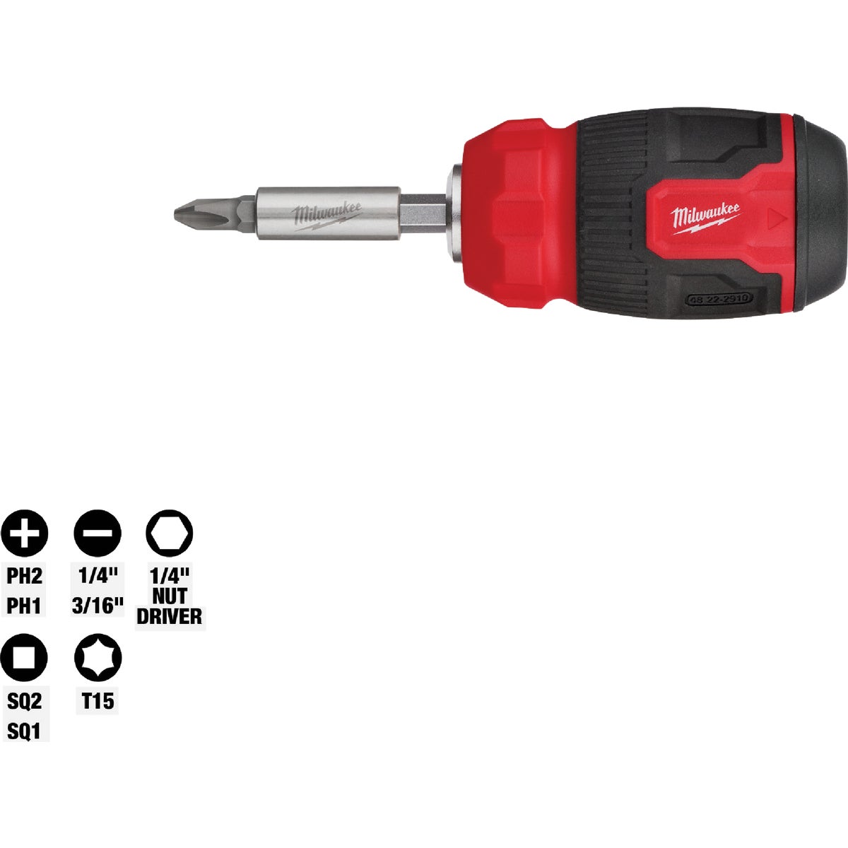 Milwaukee 8-in-1 Compact Multi-Bit Screwdriver