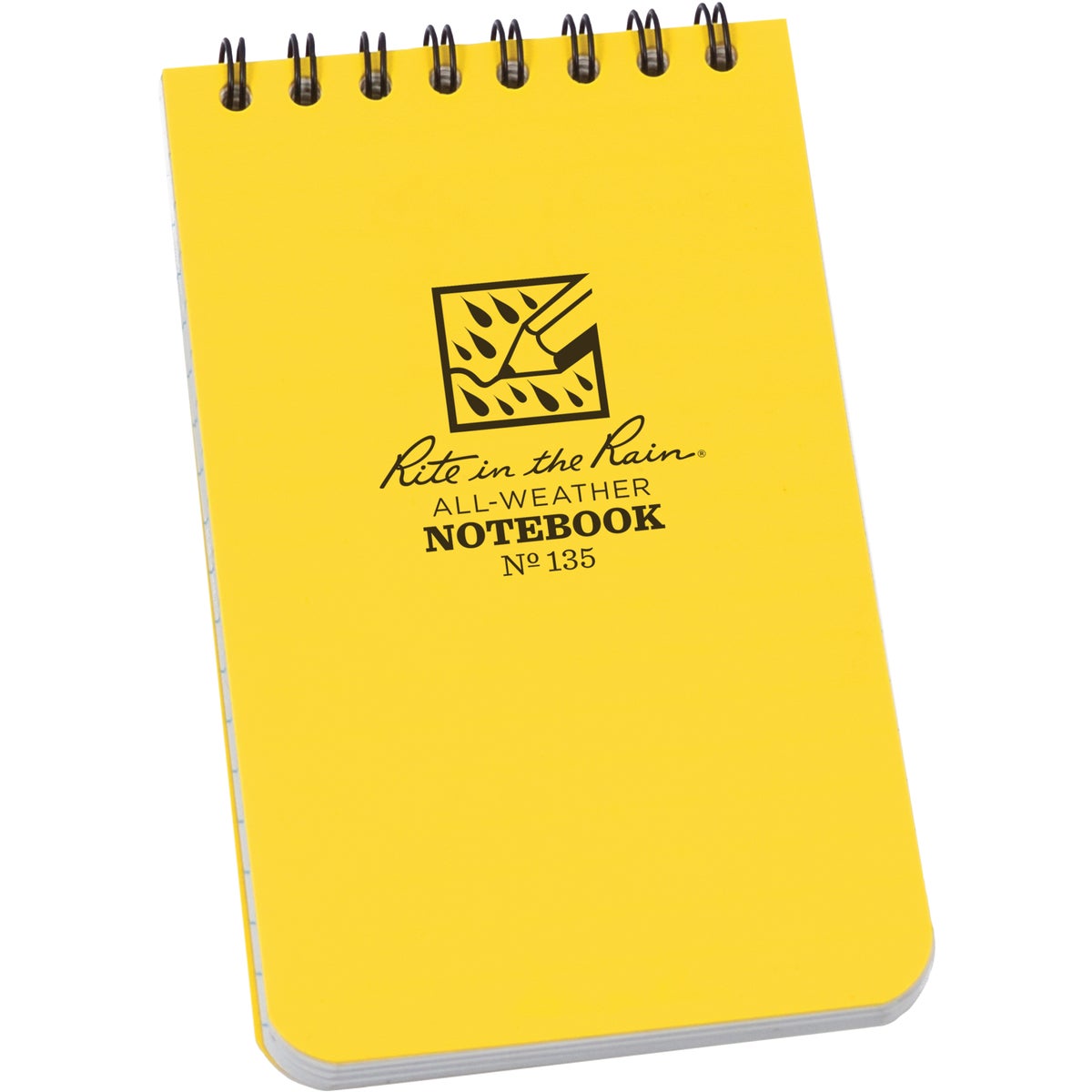 Rite in the Rain 3 In. W x 5 In. H Yellow 50-Sheet Top Spiral Bound All-Weather Memo Pad