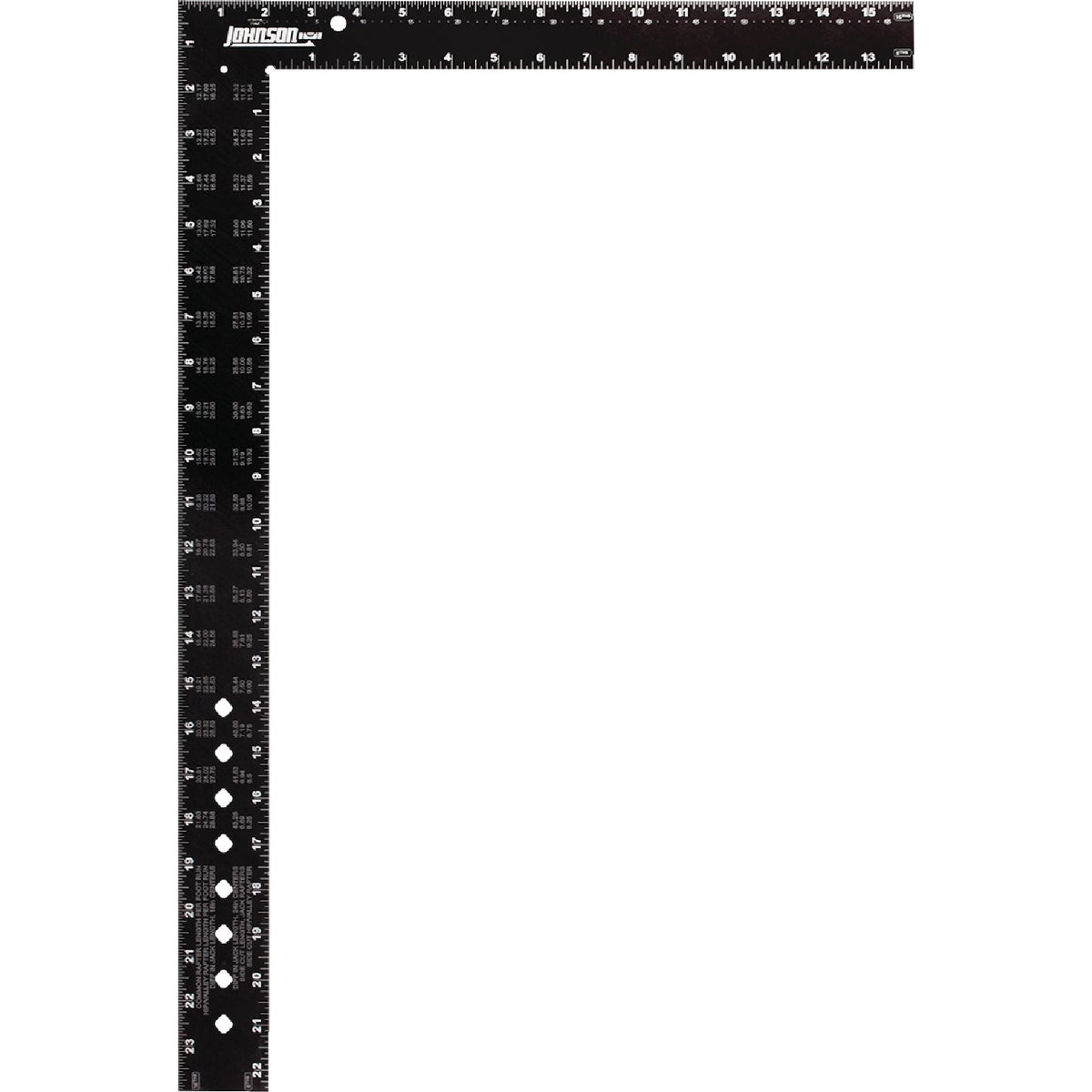 Johnson Level 16 In. x 24 In. Black Aluminum Big J Pro Carpenter's Square