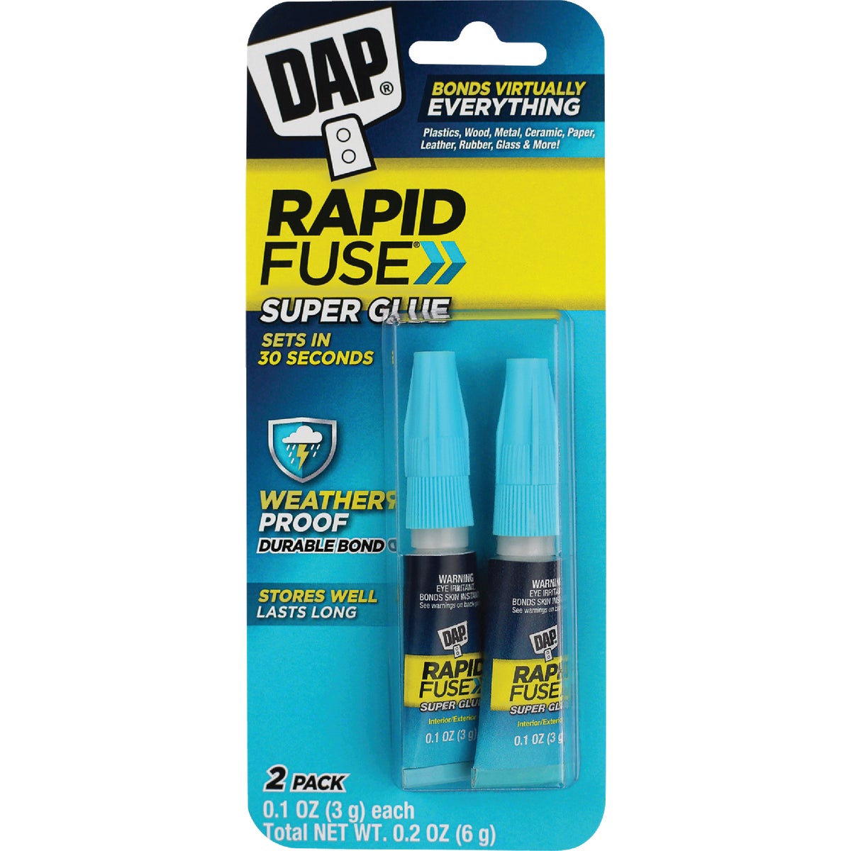 DAP RapidFuse 0.1 Oz. Clear Multi-Purpose Adhesive Tube (2-Pack)