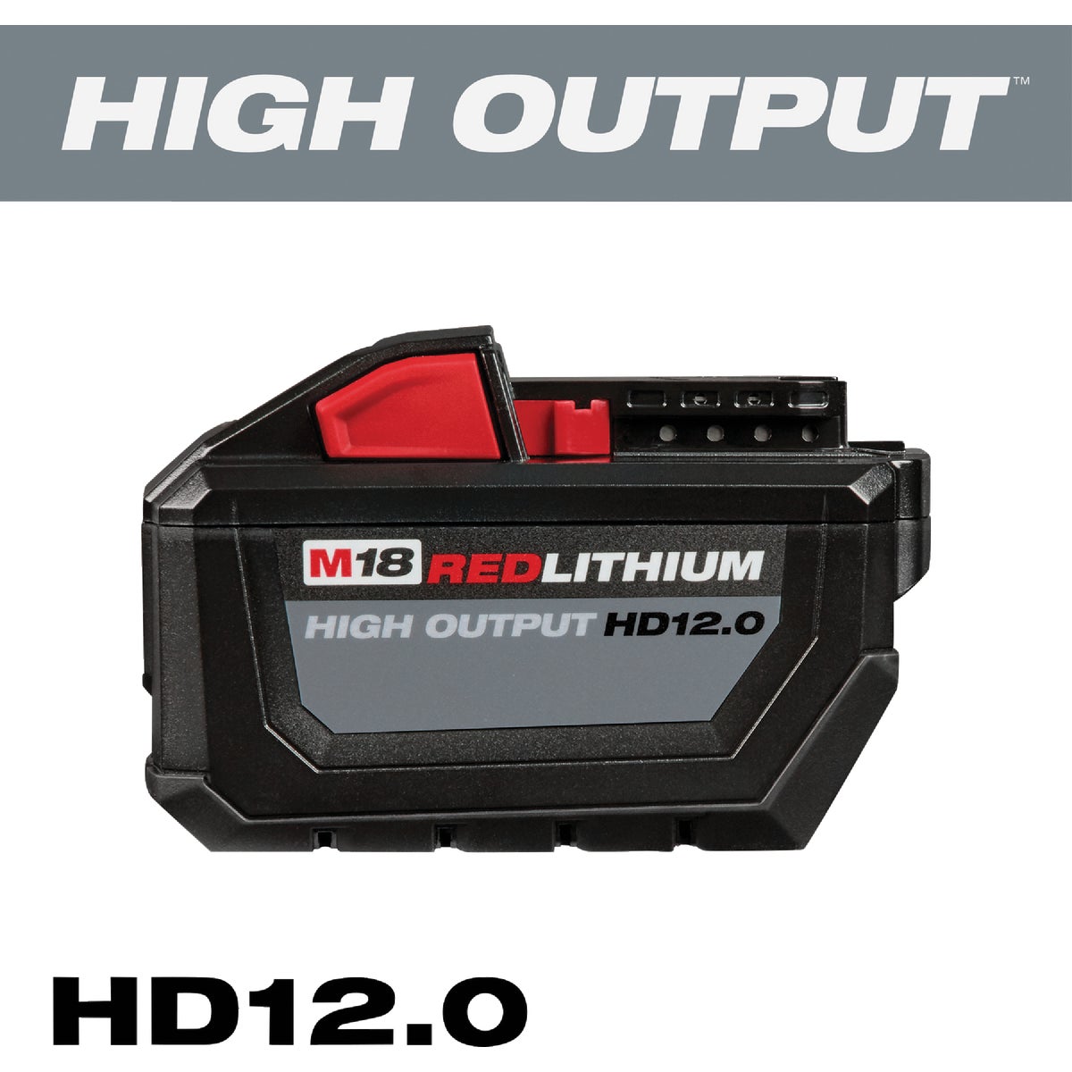 Milwaukee M18 REDLITHIUM 18 Volt Lithium-Ion 12.0 Ah High Output Tool Battery