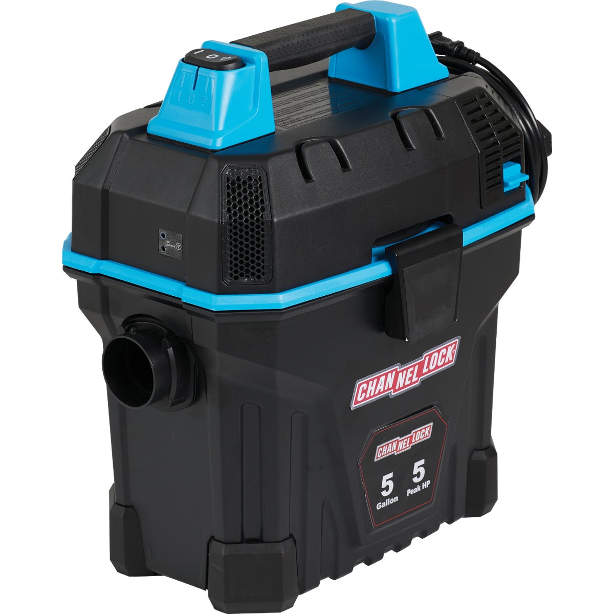 Channellock 5 Gal. 5.0-Peak HP Wall Mount Wet/Dry Vacuum
