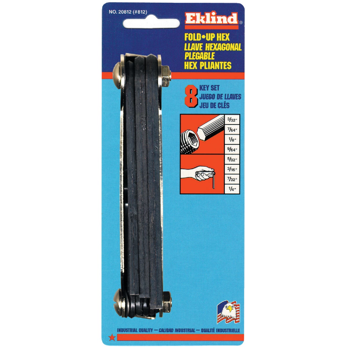 Eklind Heavy-Duty Hex Key Set, 8-Piece