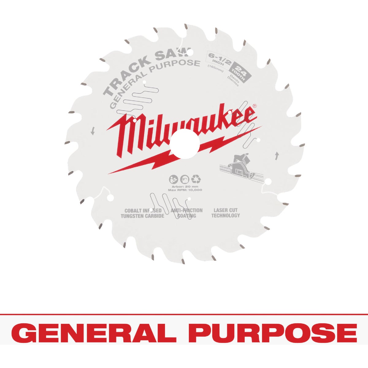 Milwaukee 6-1/2 In. 24T General Purpose Track Saw Blade