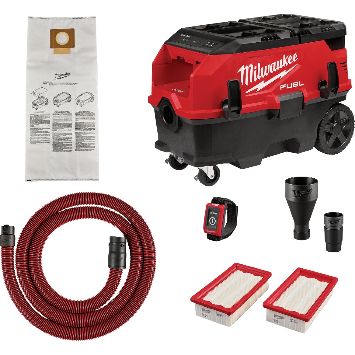 Milwaukee M18 FUEL 9 Gal. Cordless Dust Extractor with PACKOUT Compatibility & VACLINK
