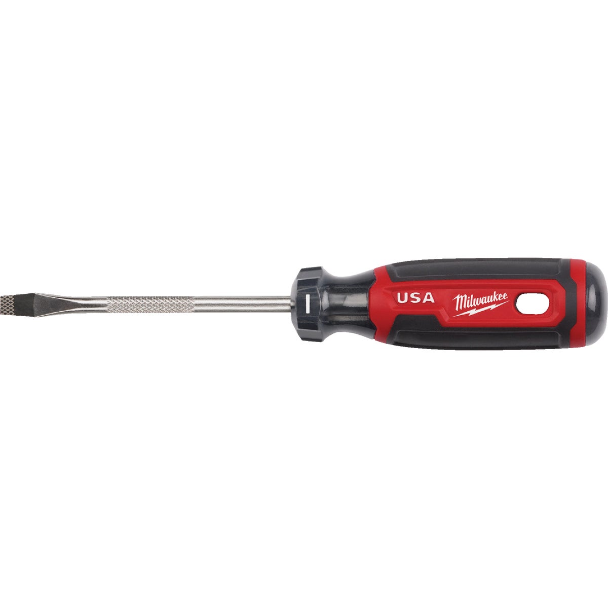 Milwaukee 1/4 In. x 4 In. Cushion Grip Slotted Screwdriver (USA)