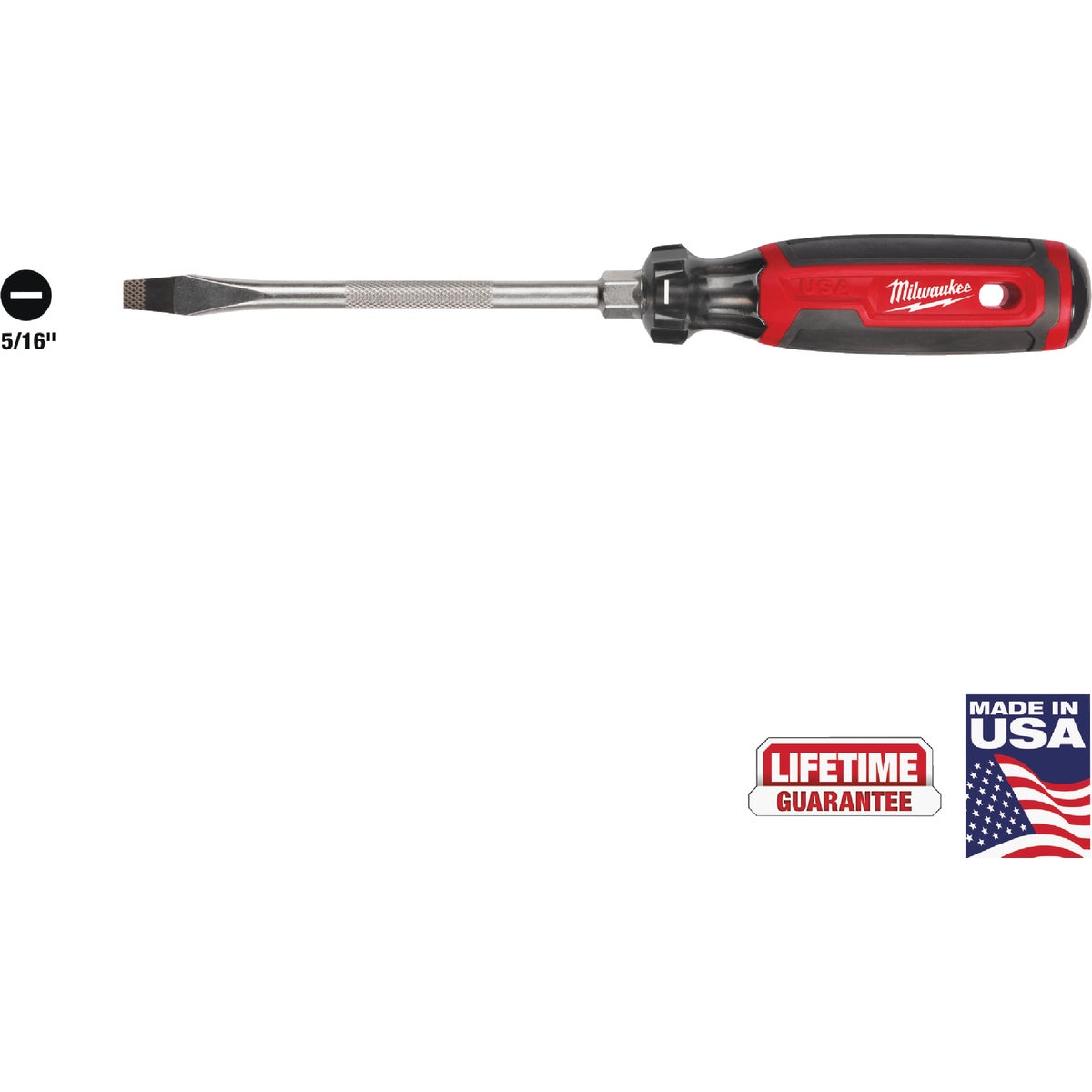 Milwaukee 5/16 In. x 6 In. Cushion Grip Slotted Screwdriver (USA)