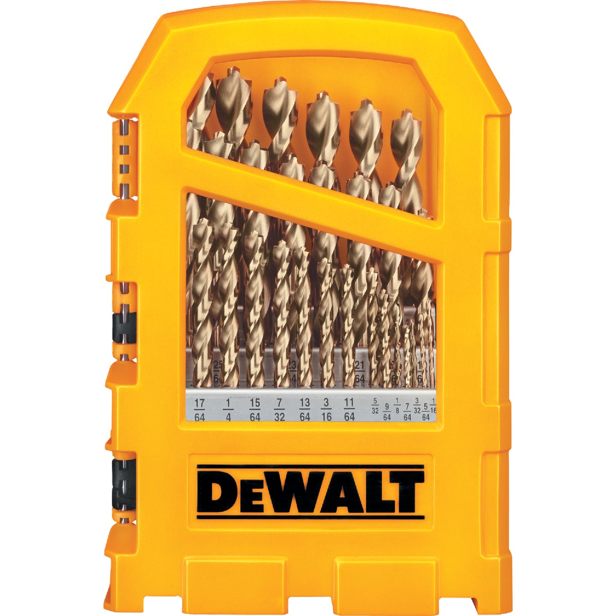 DEWALT 29-Piece Gold Ferrous Pilot Point Drill Bit Set, 1/16 In. thru 9/32 In.