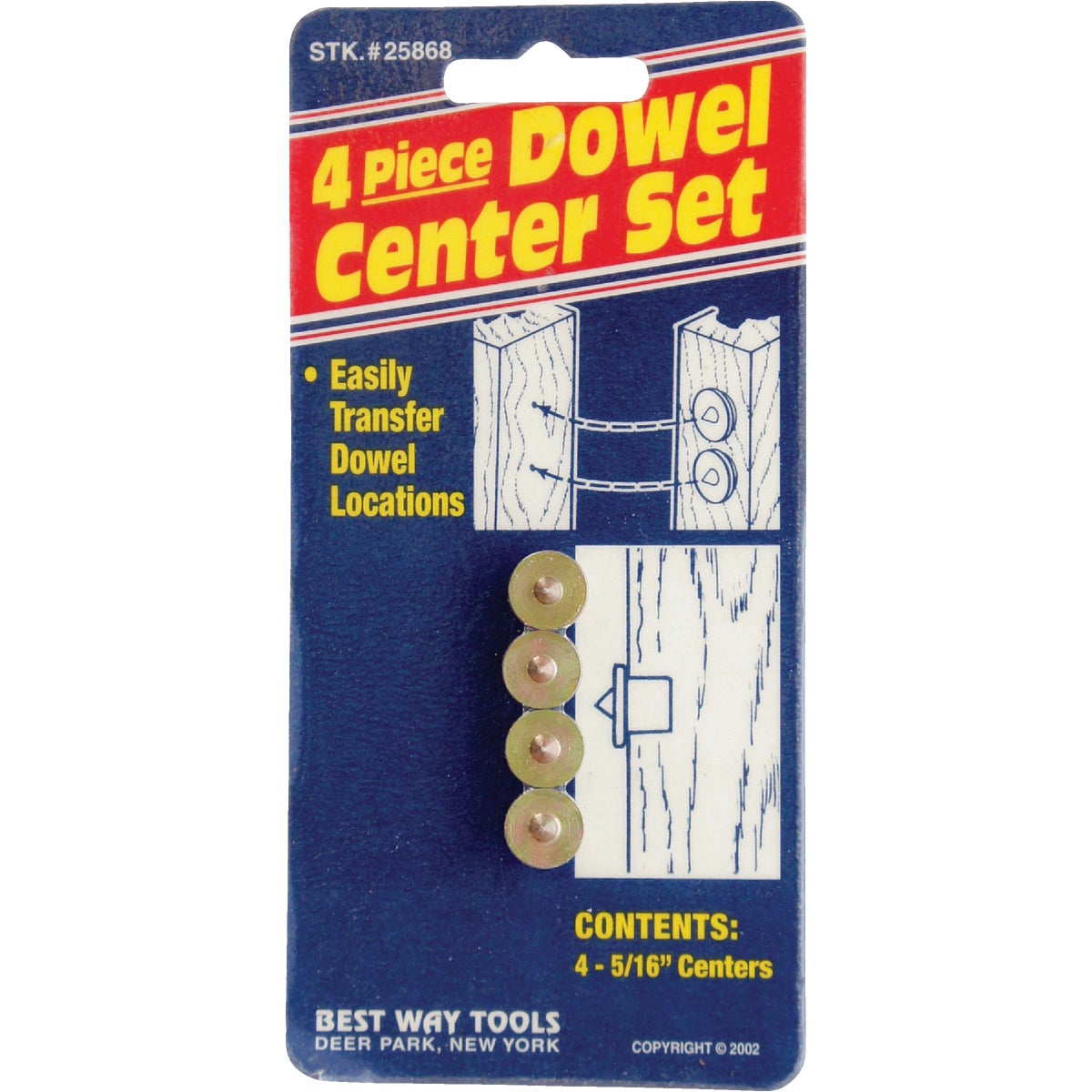 Best Way Tools 5/16 In. Dowel Center (4-Pack)