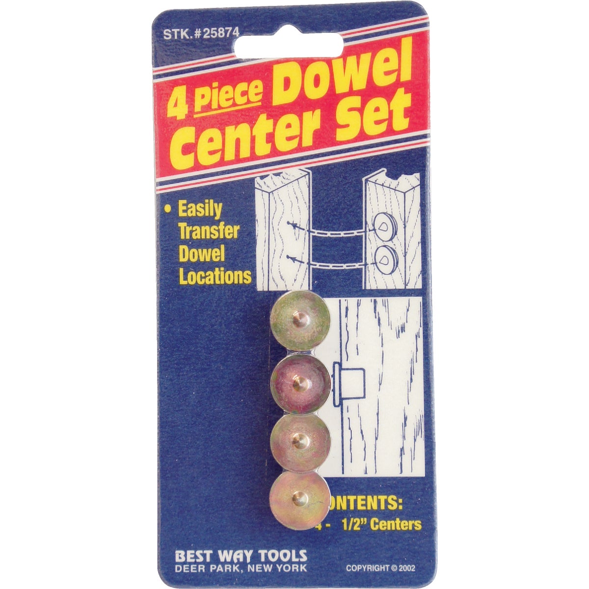 Best Way Tools 1/2 In. Dowel Center (4-Pack)