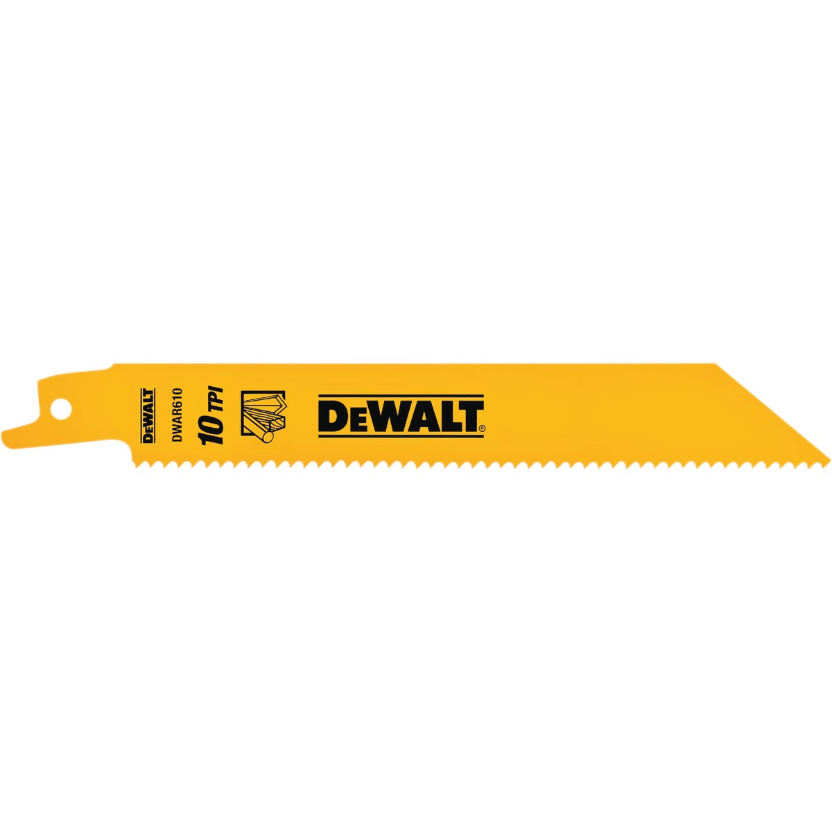 DeWalt 6 In. 10 TPI Multi-Material Reciprocating Saw Blade (5-Pack)