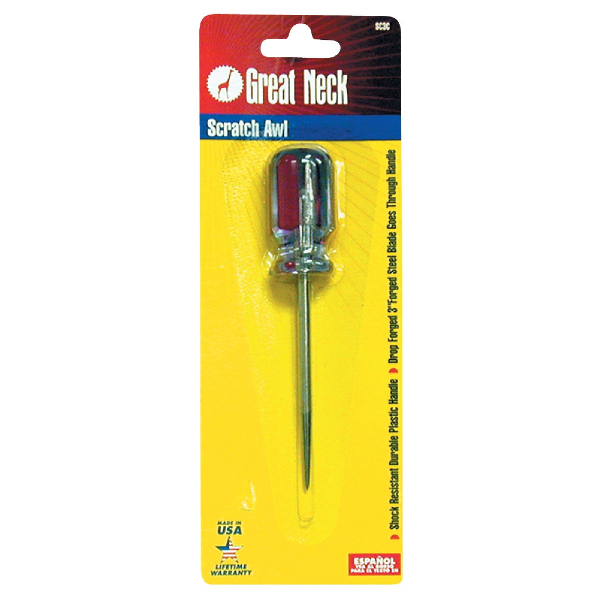 Great Neck 5 In. Plastic Handle Scratch Awl