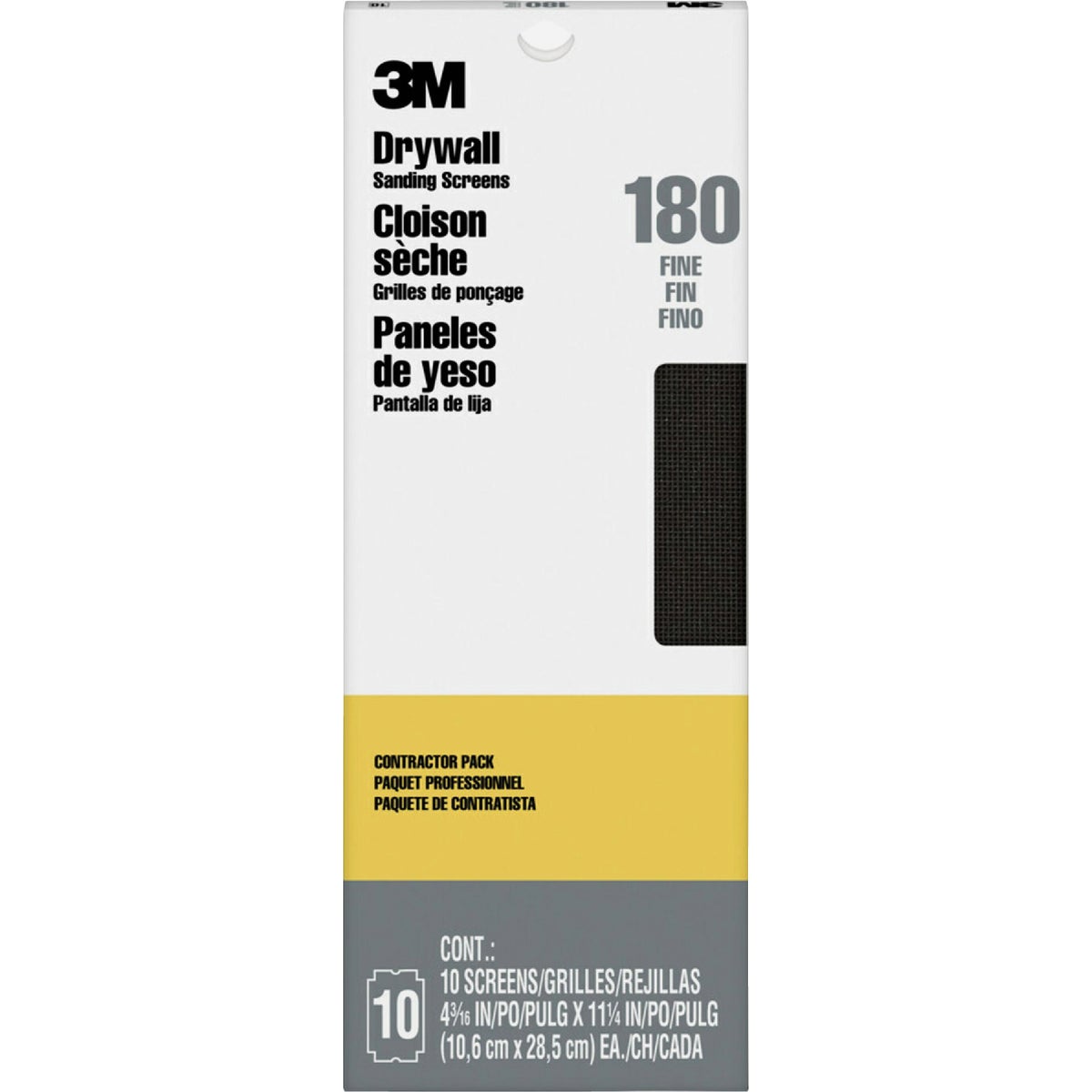 3M ProPak 180 Grit 4-3/16 In. x 11-1/4 In. Precut Drywall Sanding Screen (10 Pack)