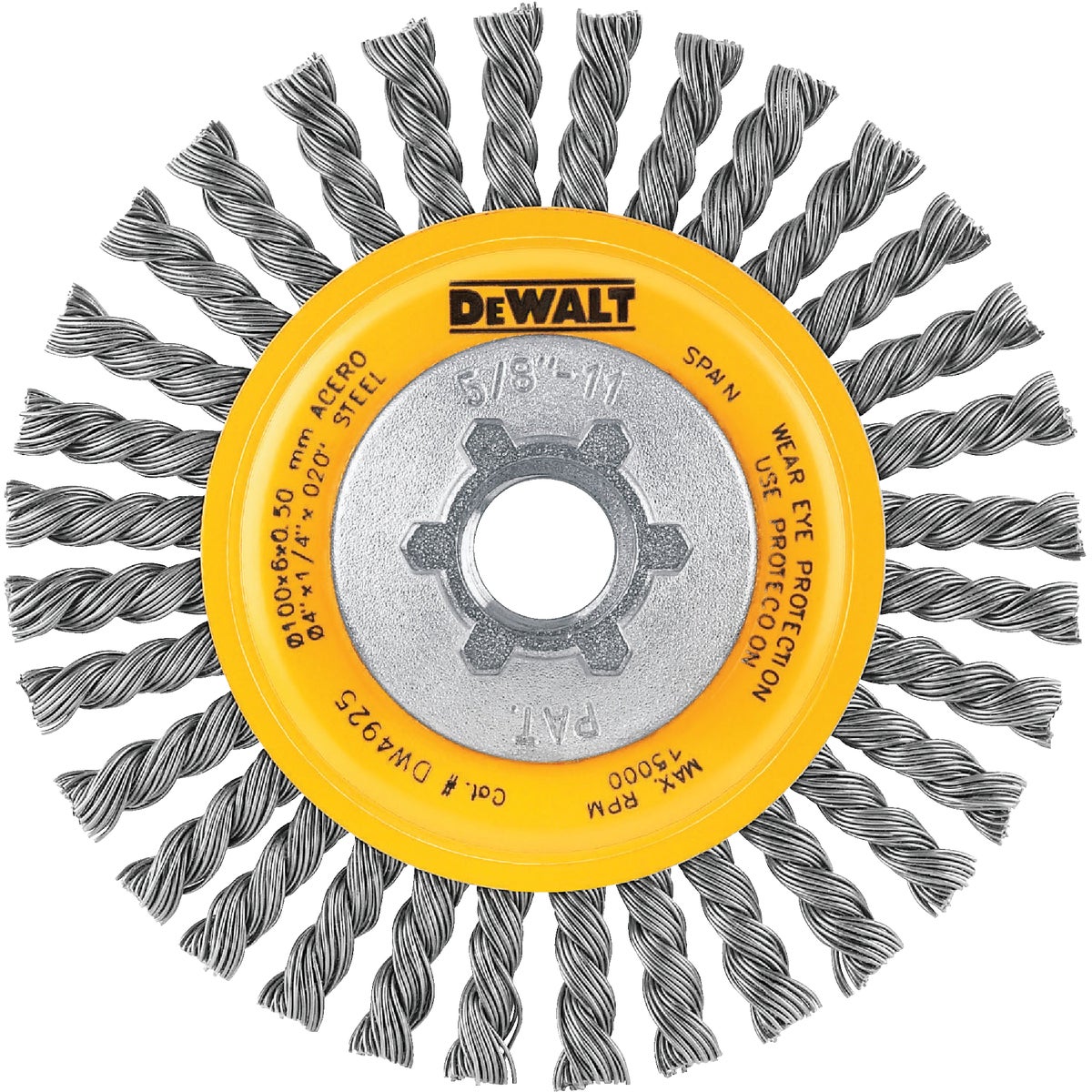 DEWALT High Performance 4 In. Carbon Stringer Bead Angle Grinder Wire Wheel