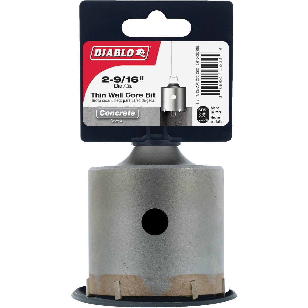 Diablo SDS-Plus 2-9/16 In. Thin Wall Core Rotary Hammer Drill Bit