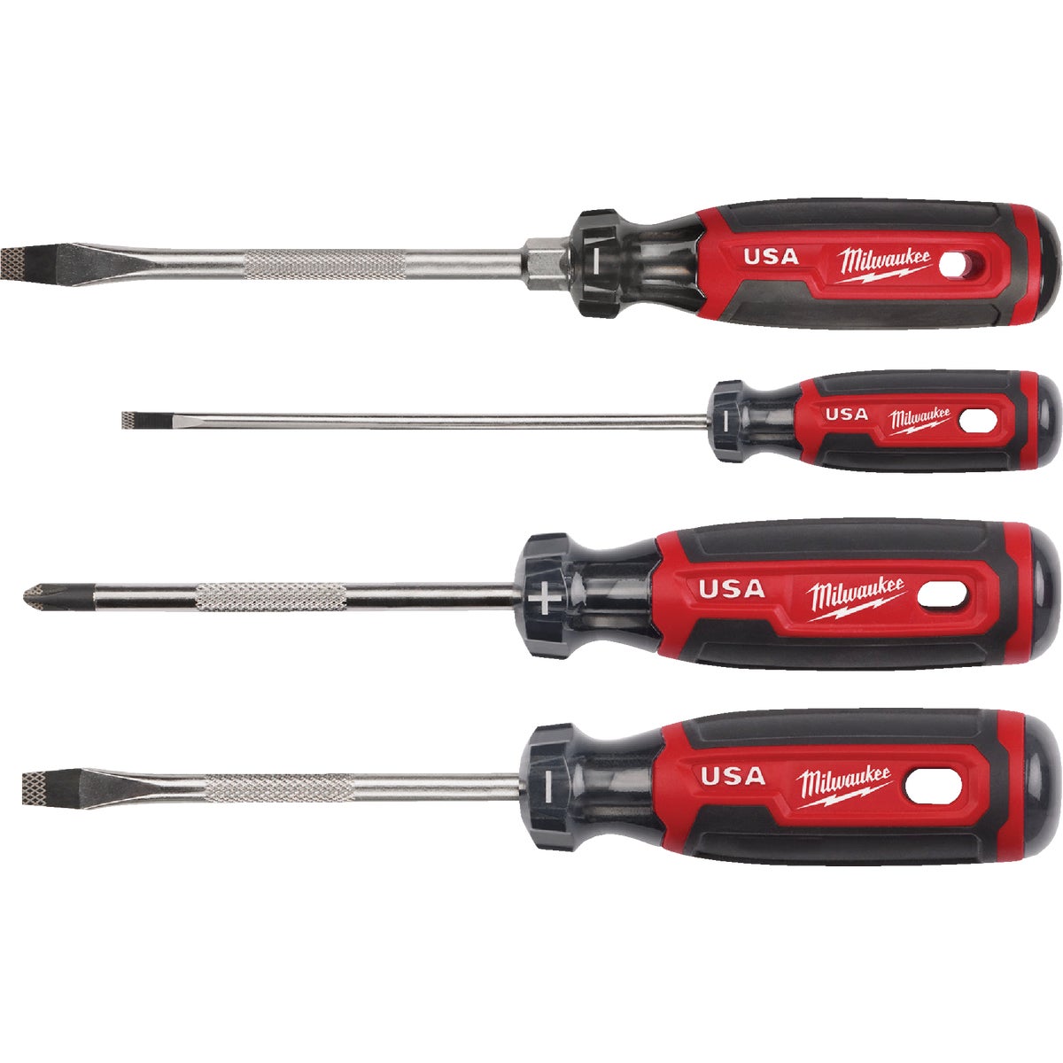 Milwaukee Cushion Grip Screwdriver Set (USA) (4-Piece)