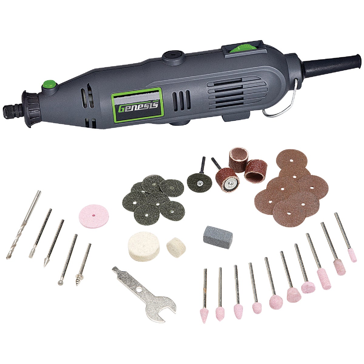 Genesis 120 Volt 1.0 Amp Variable Speed Electric Rotary Tool Kit with 40 Accessories