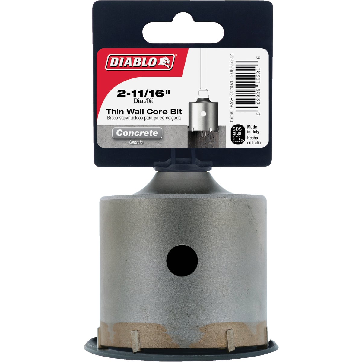 Diablo SDS-Plus 2-11/16 In. Thin Wall Core Rotary Hammer Drill Bit