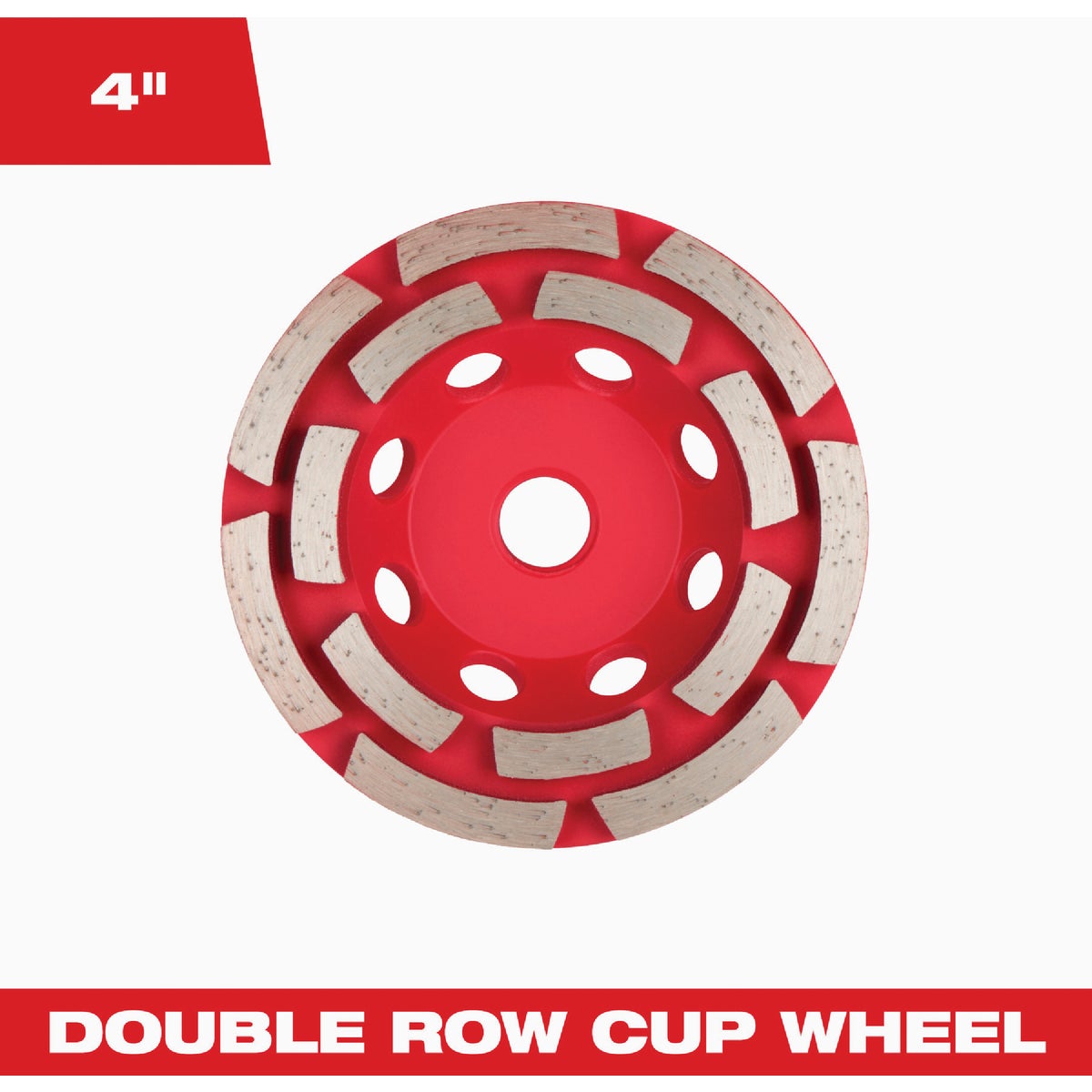 Milwaukee DIAMOND MAX 4 In. Double Row Diamond Cup Wheel