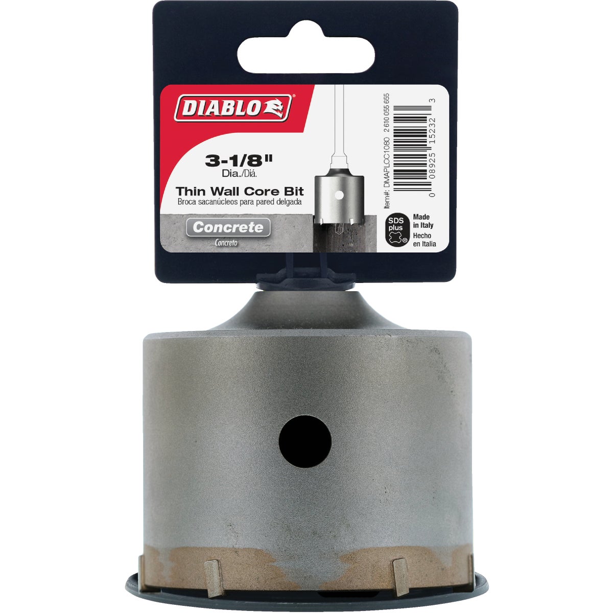 Diablo SDS-Plus 3-1/8 In. Thin Wall Core Rotary Hammer Drill Bit