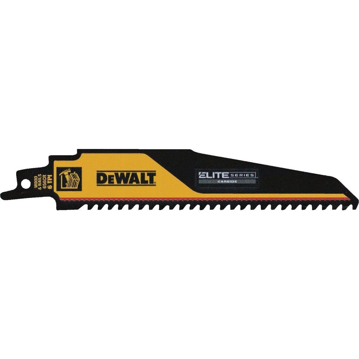 DEWALT Elite Series 6 In. 6 TPI Wood w/Nails Demolition Reciprocating Saw Blade
