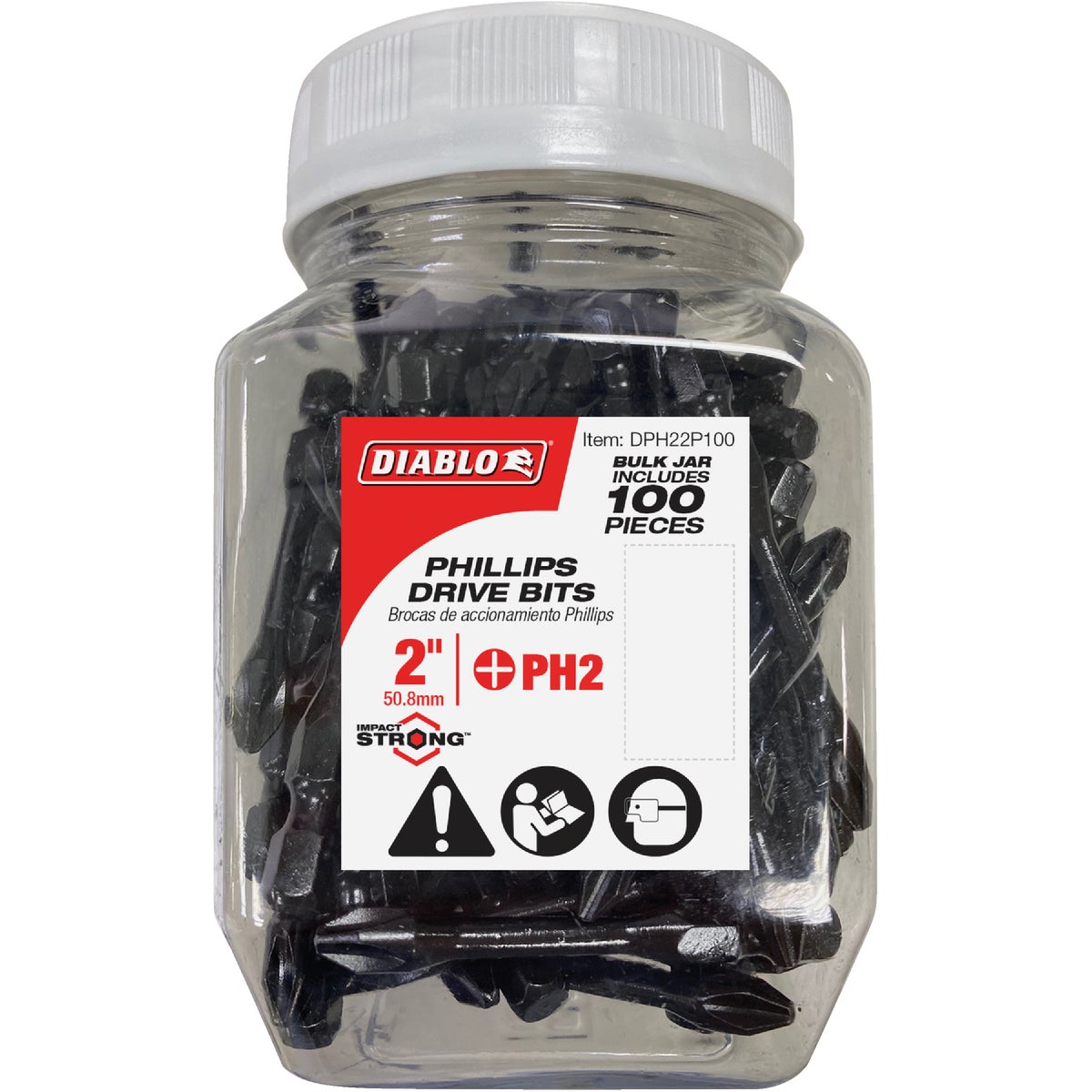 Diablo #2 Phillips 2 In. Power Impact Screwdriver Bit (100-Pack)
