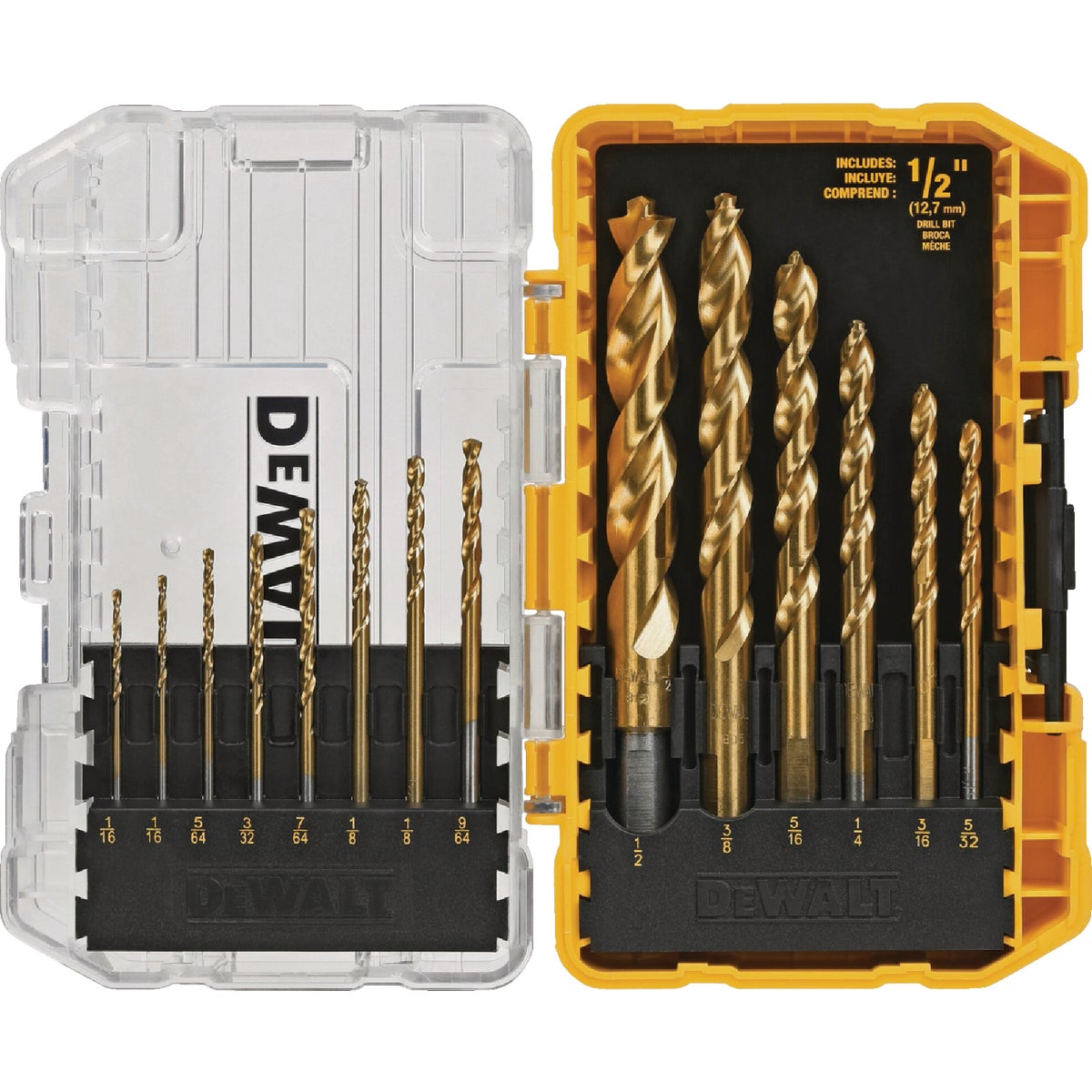 DeWalt 14-Piece Titanium Pilot Point Drill Bit Set