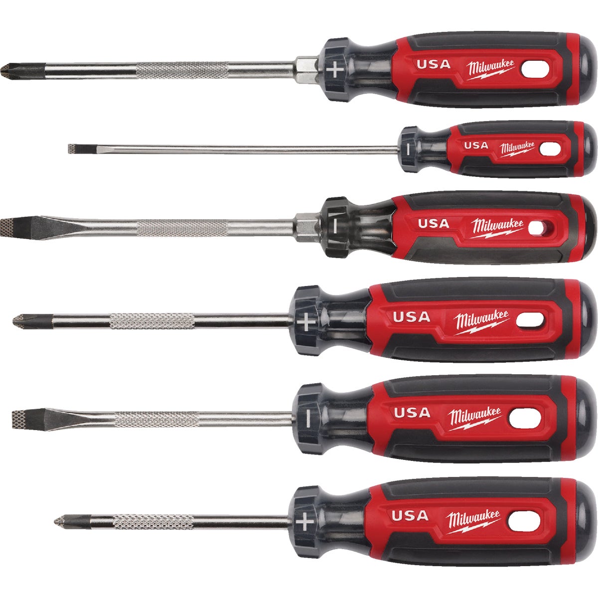 Milwaukee Cushion Grip Screwdriver Set (USA) (6-Piece)