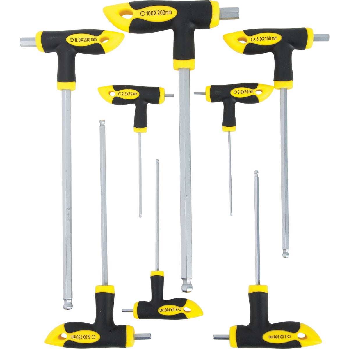 8PC METRIC T HANDLE SET