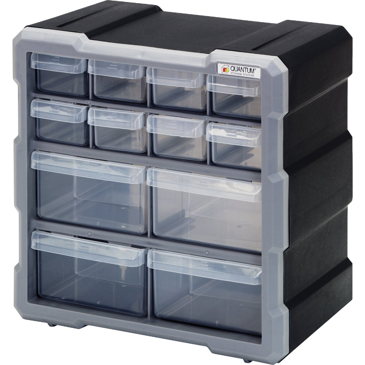 Quantum Storage 12-Drawer Clear Plastic Parts Drawer Cabinet