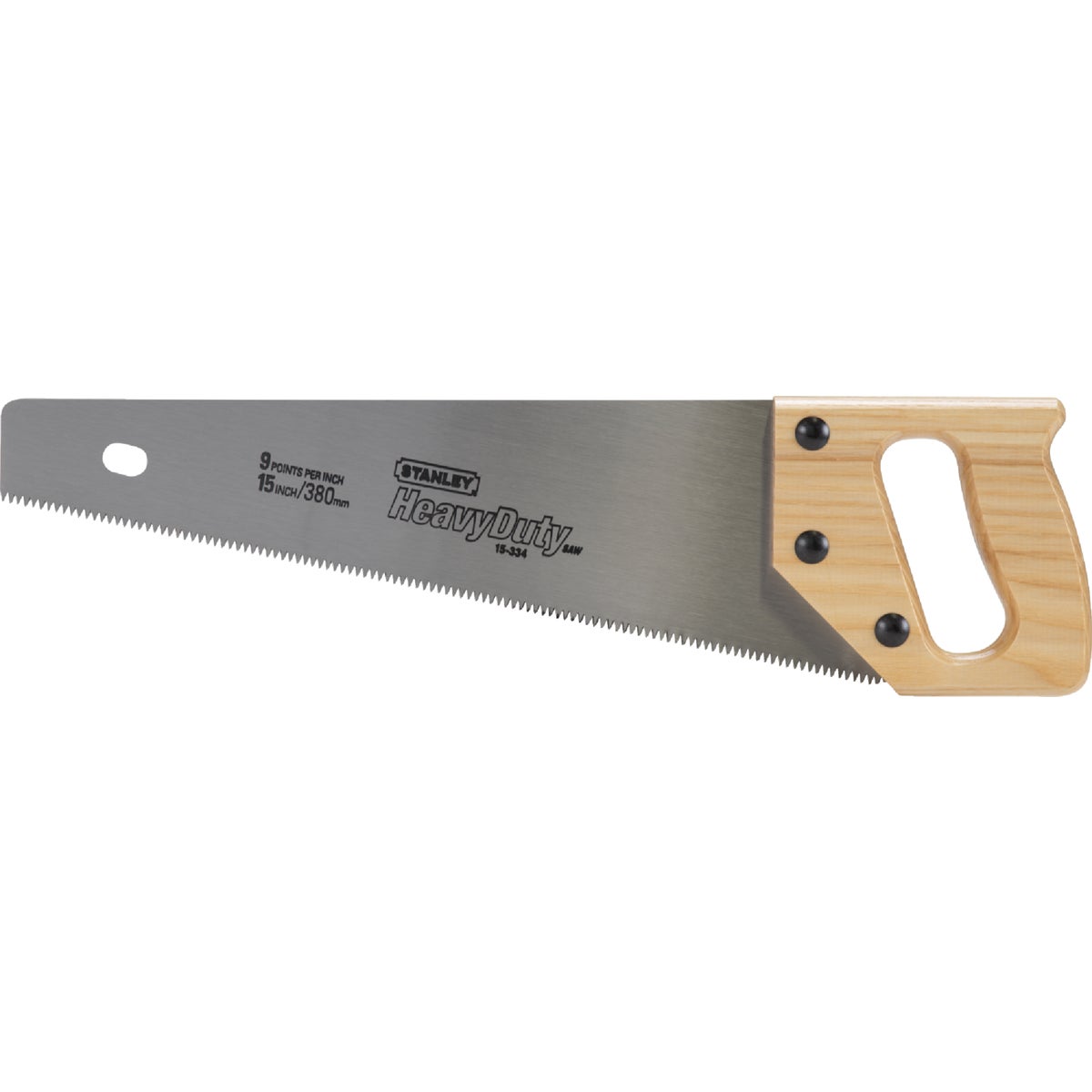 Stanley 15 In. L. Blade 9 PPI Hardwood Handle Hand Saw