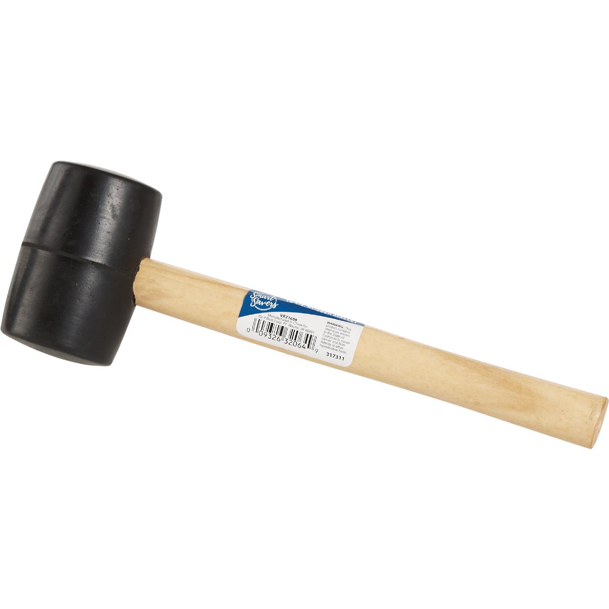 Smart Savers 16 Oz. Rubber Mallet with Wood Handle