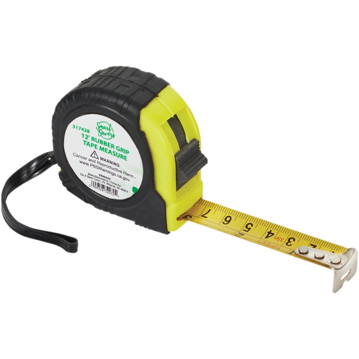 product description 12 tape measure with rubber grip communication