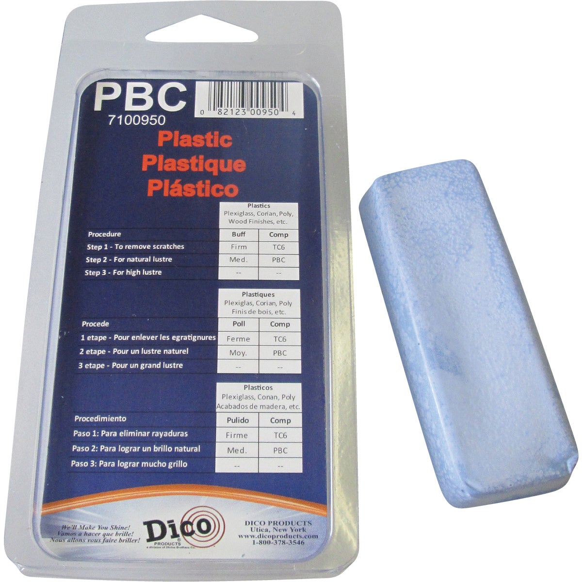 Dico Plastic 4 Oz. Buffing Compound