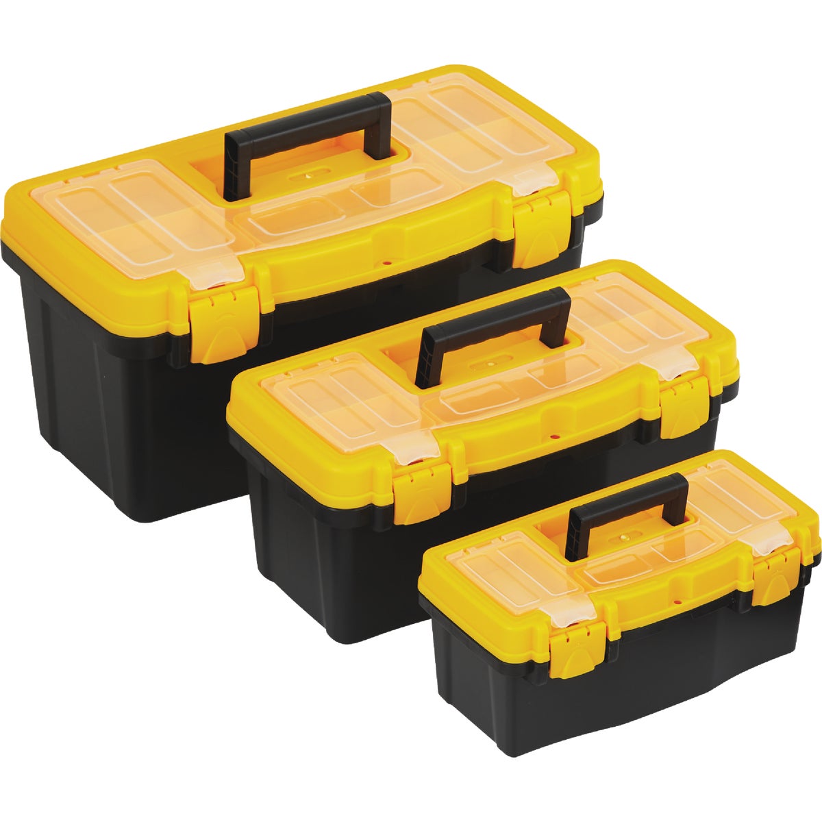 Plastic Toolbox Set (3-Piece)