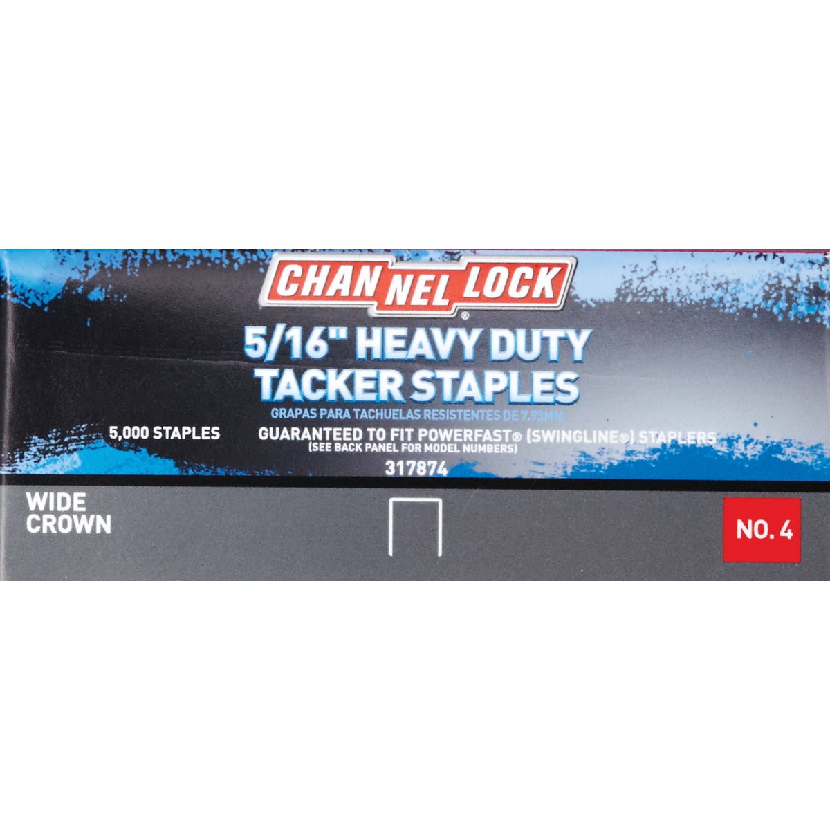 Channellock No. 4 Hammer Tacker Staple, 5/16 In. (5000-Pack)