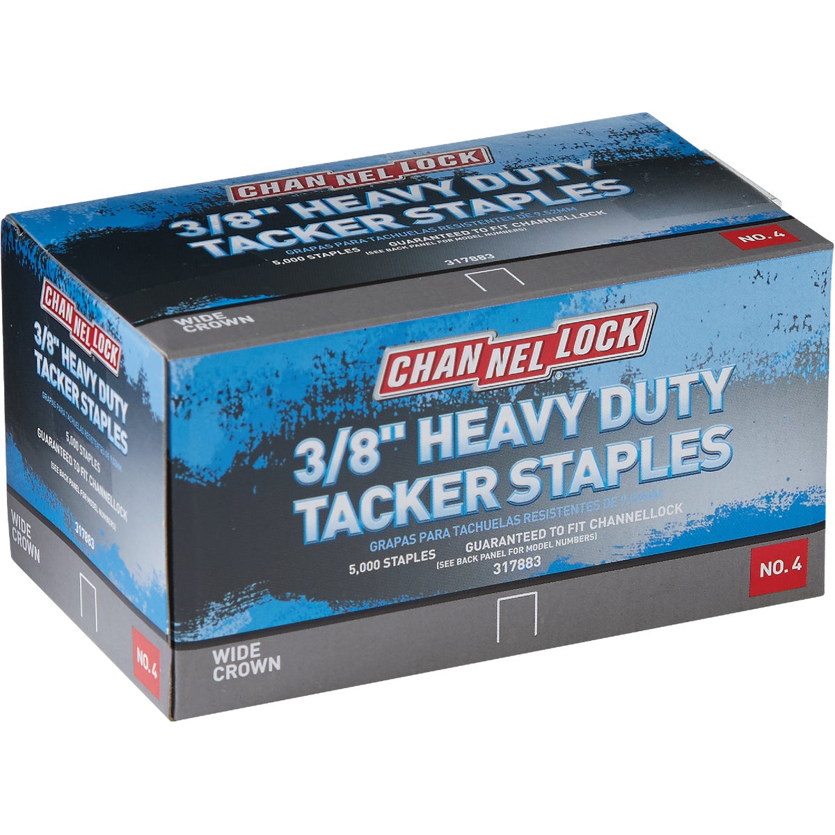 Channellock No. 4 Hammer Tacker Staple, 3/8 In. (5000-Pack)