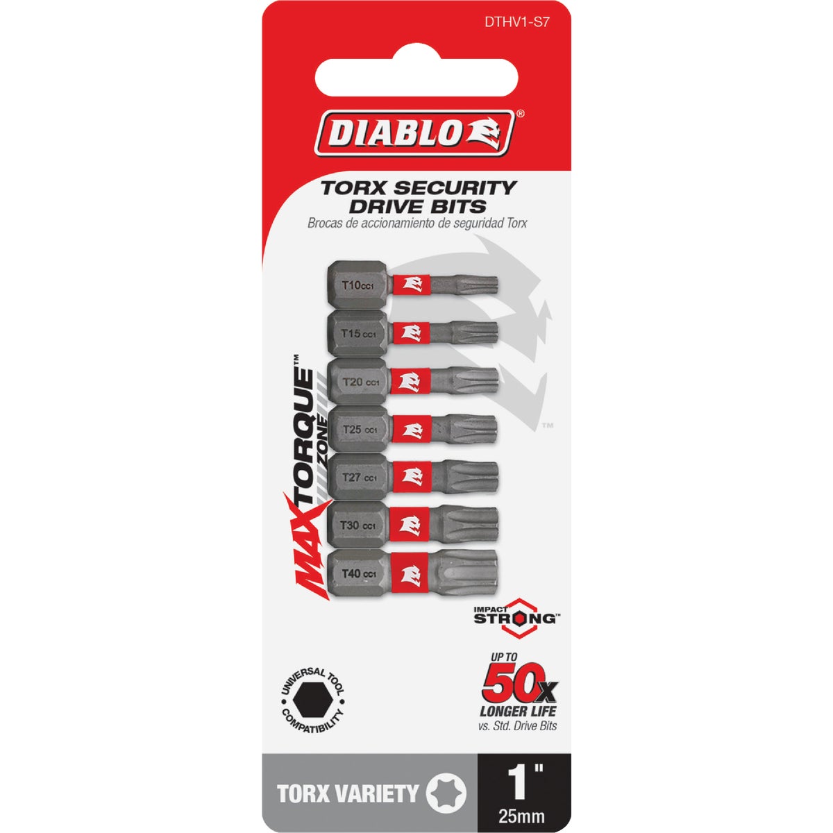 Diablo 1 In. Torx Security Impact Screwdriver Bit Set (7-Piece)